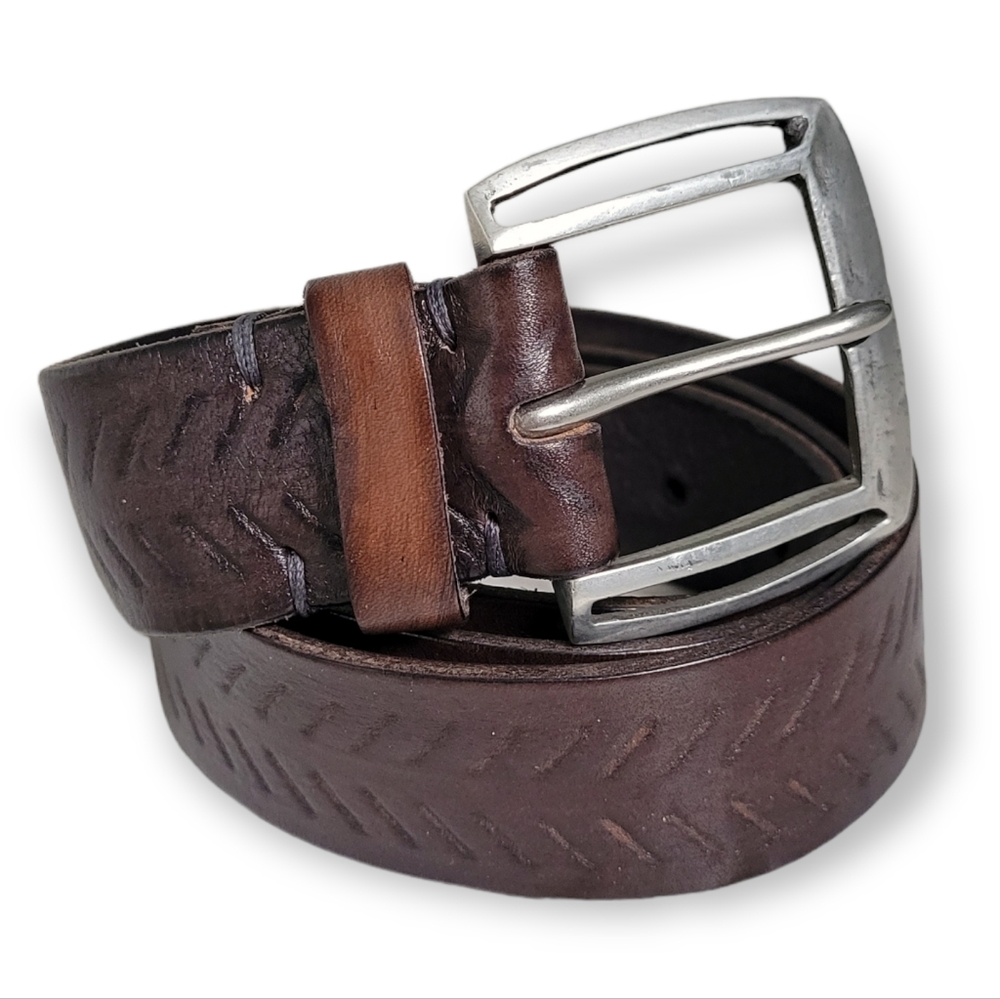 John Varvatos Dark Brown Leather Belt